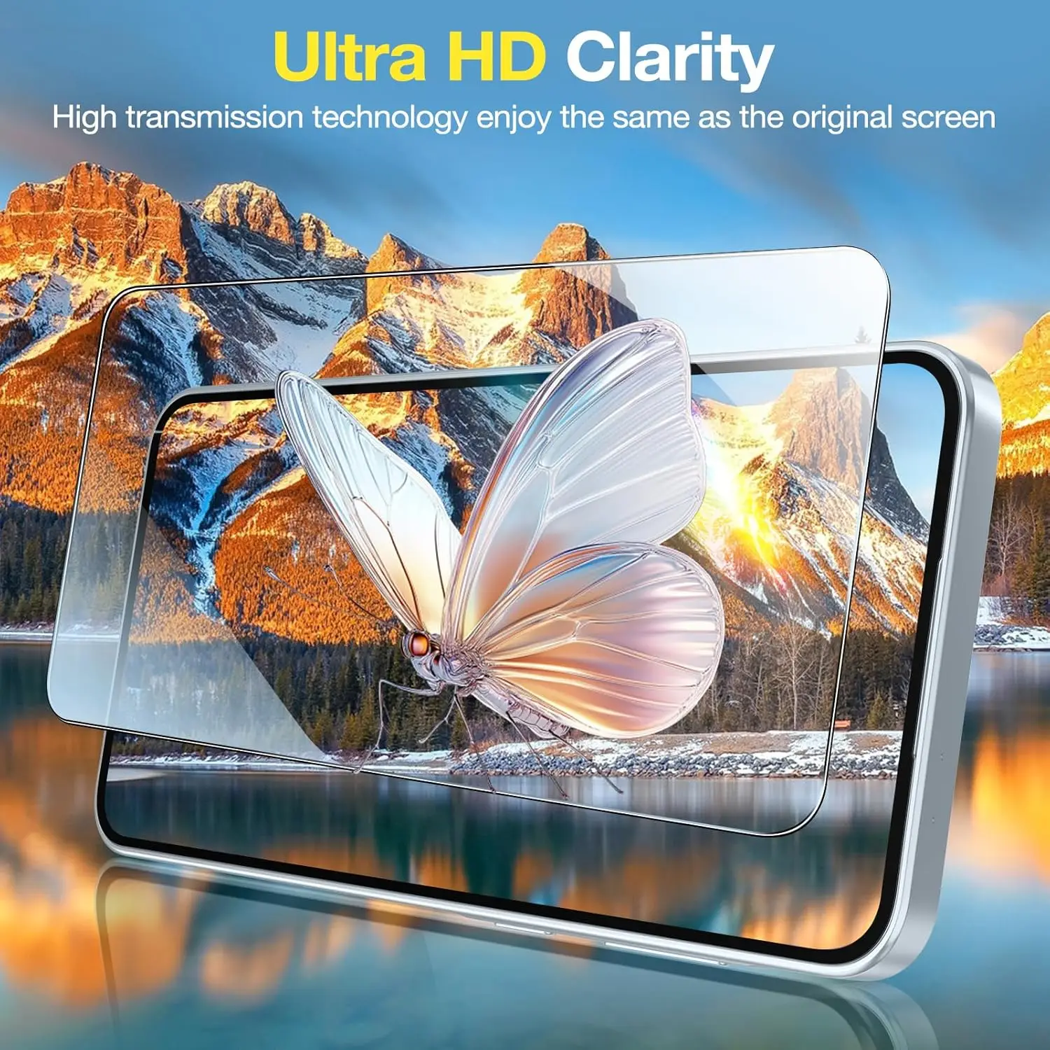 Premium Tempered Glass Screen Protector Film for Smartphones (Pack of 5)