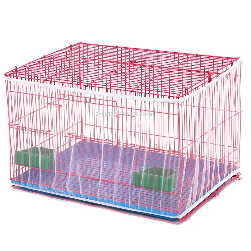 Nylon Mesh Bird Cage Cover Receptor Seed Guard Soft Easy Cleaning Airy Fabric Seed Catcher