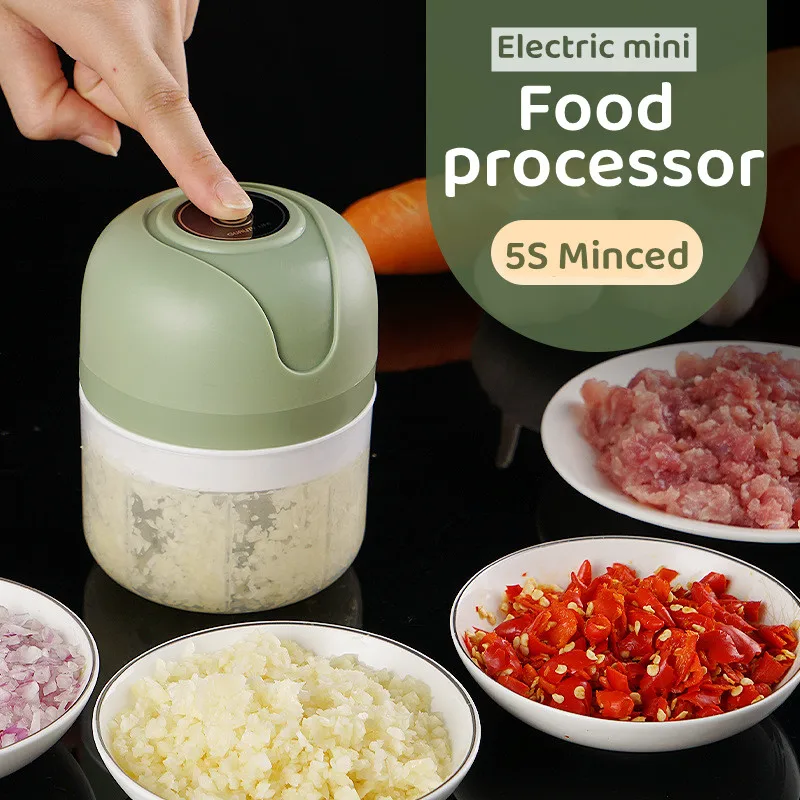 Electric Kitchen Chopper Garlic Masher Meat Grinder electric meat grinder electric vegetable chopper Mini Food Garlic Vegetable Chopper Crusher Rechargeable Food Processor