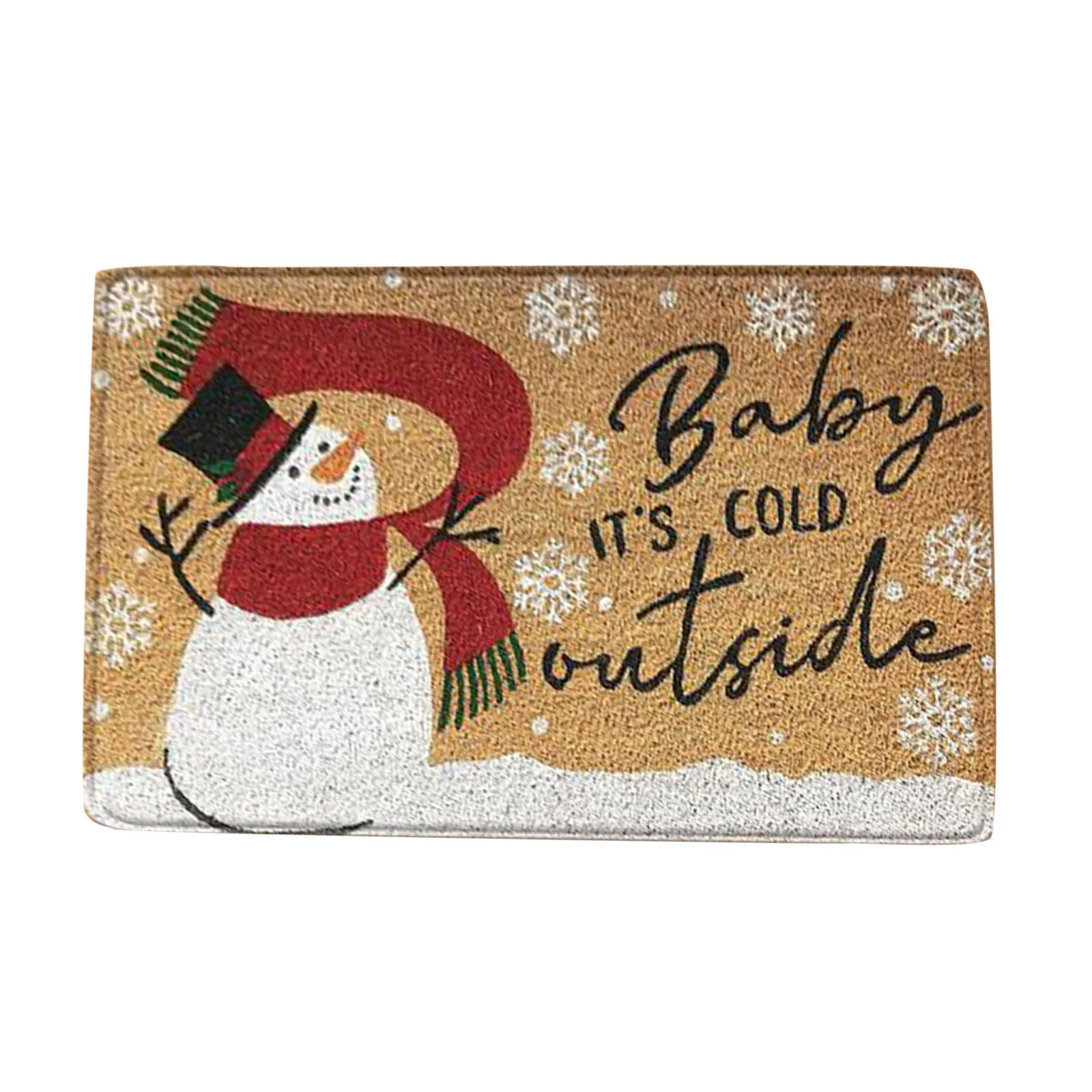 Enfeites De Natal Christmas Festival Decoration Front Door Carpet Indoor Outdoor Anti-Skid Mat Christmas Decorations
