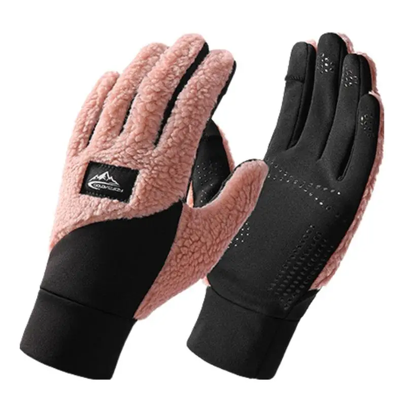 

Winter Gloves Touchscreen Gloves Warm Windproof Waterproof Gloves Anti Slip Cold Weather Thermal Warm Knit Gloves For Hiking