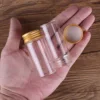 24 pieces 30ml 30*70mm Glass Bottles with Golden Aluminum Lids Glass Jars Glass Vials for Wedding Crafts Gift 5