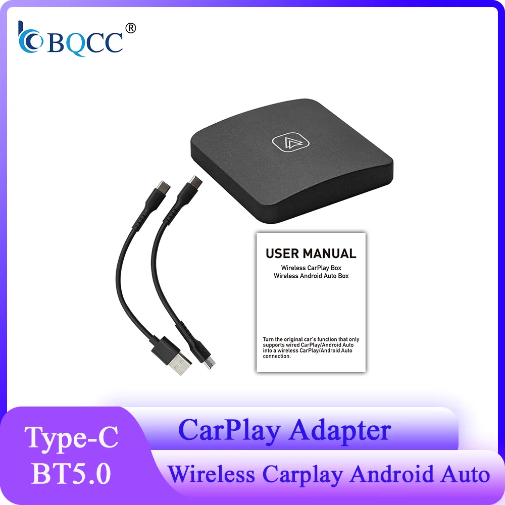 BQCC Universal Carplay Adapter Wireless Android Auto Type-c for car player