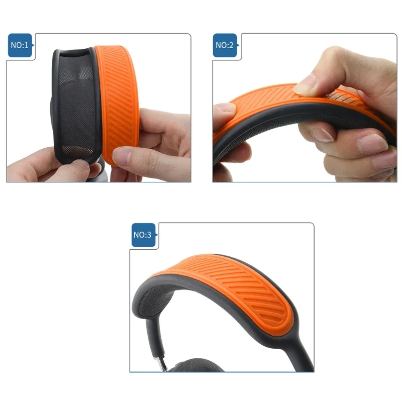 Multiple colors Silicone Headband Cover Washable Headband Cushion Protective Cover Suitable for Airpods Max 1/2 Wireless Headset