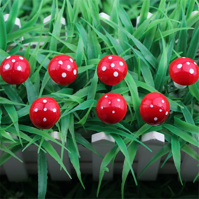 10/20/50 db Mesterséges Mini Gomba Miniatűrök Tájkép Tündérkert Moha Terrárium Gyanta Kézműves Tét Dekorációk Dísz - Image 4