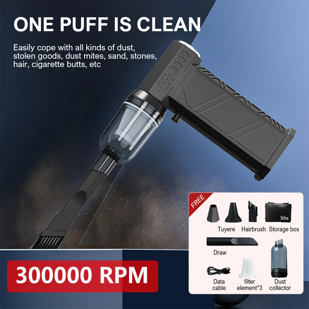 Electric Air Duster 300000 RPM 8000mAh Pocket Dust Blower for Car