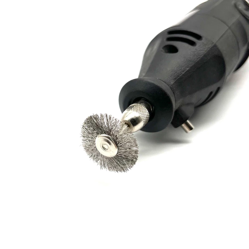 24Pcs Brass Brush Steel Wire Wheels Brushes Drill Rotary Tools Polishing for Dremel Rotary Tools Metal Rust Removal Brush Set 5