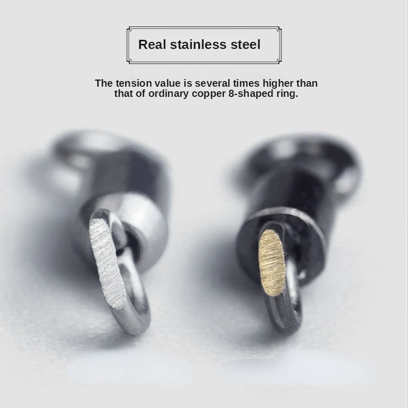 Fishing Swivels 100PCS/Lot Ball Bearing Swivel with Safety Snap Solid Rings Rolling Swivel for Carp Fishing Accessories