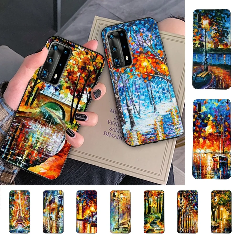 L-Leonid Oil A-Aremov Custodia Per Telefono Con Pittura Per Huawei P 8 9 10 20 30 40 50 Pro Lite Psmart Honor 10 Lite 70 Mate 20Lite
