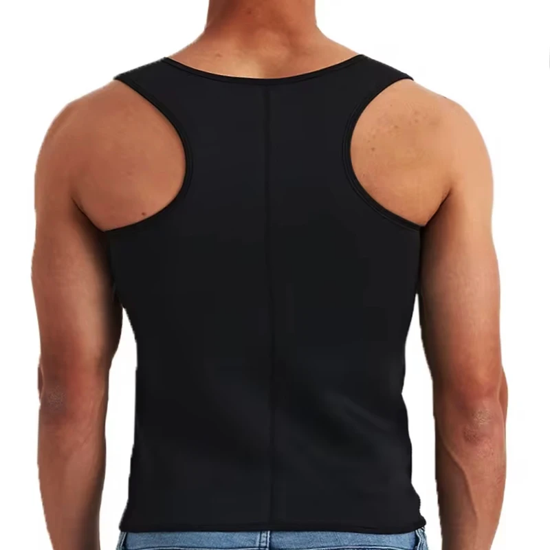 Men Neoprene Sauna Zipper Waist Trainer Corset Vest Belly Trimmer Compression Body Shaper Shirts Slimming Belt Faja Shapewear - Image 5