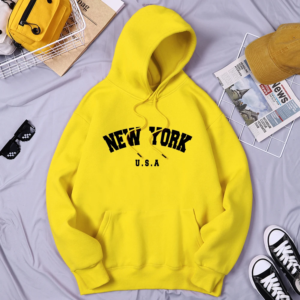 

New York Usa Print Male Clothes Fashion Oversized Clothing Hip Hop Creativity Tracksuit All-Match Comfortable Male Streetwear