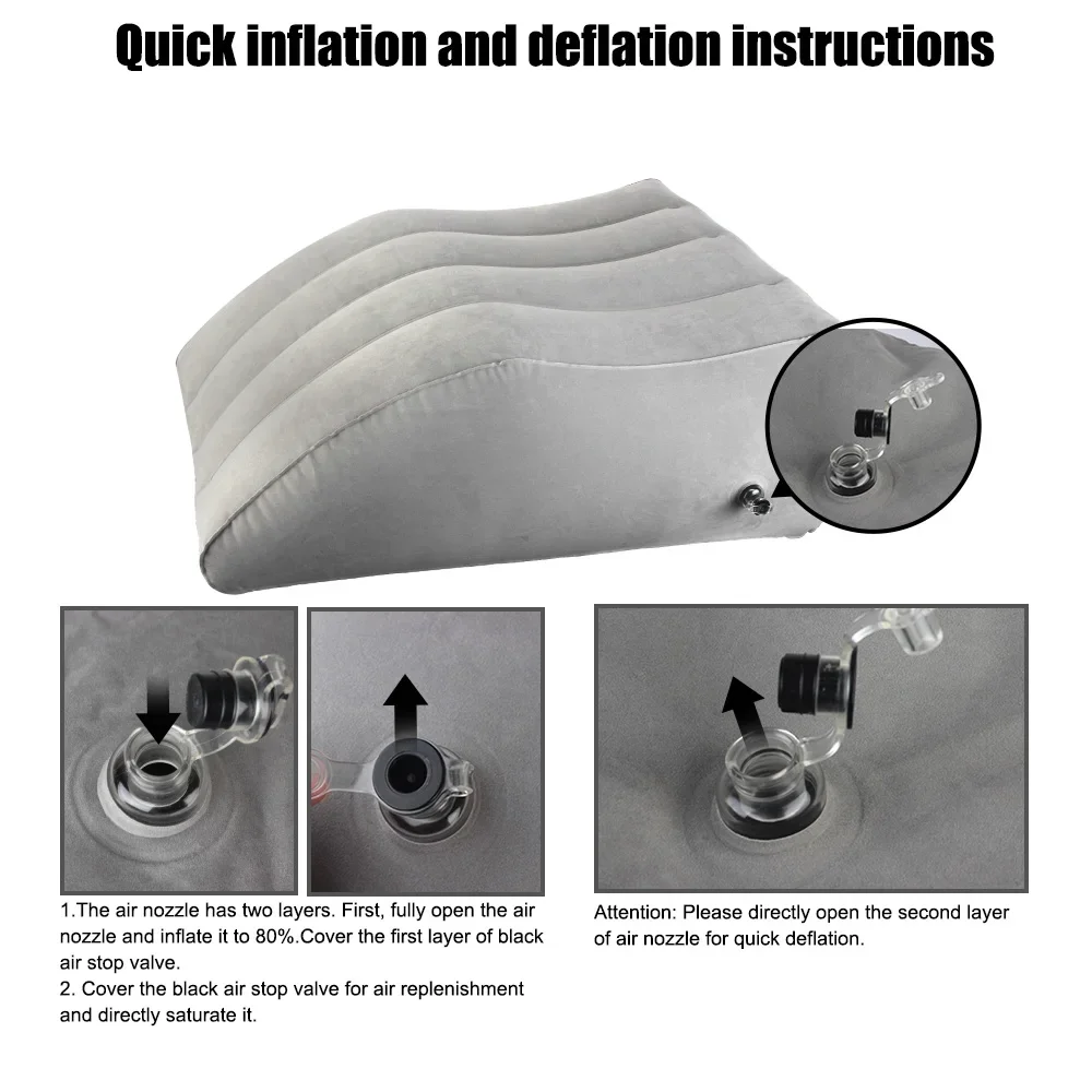 Inflatable Leg Pillow For Travel Camping Sleeping Foot Pillow Elevation Leg Pillows Portable Wedge Pillow Knee Cushion PVC Neck 5