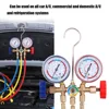 R404A R134a AC Diagnostic Manifold Gauge Set Air Conditioning Refrigerant Fluoride Pressure Table Gauge Tester Hardware Industry 5