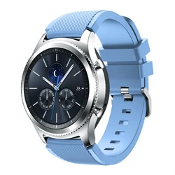 Premium 22mm Silicone Soft Sports Bracelet Wristband for Strap width 22mm (Sky blue)