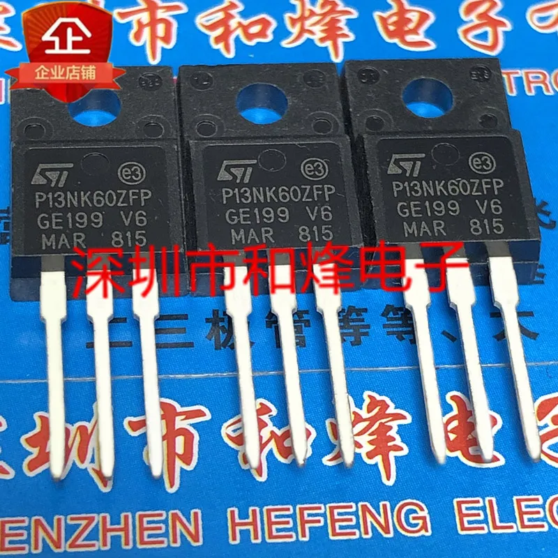 

5PCS-10PCS STP13NK60ZFP P13NK60ZFP TO-220F 600V 13A ORIGINAL ON STOCK