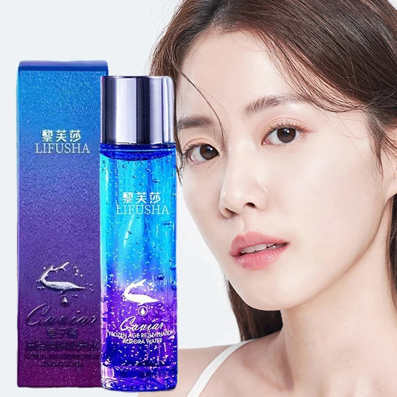 Caviar Moisture Anti-Wrinkle Auroral Water Nourish Compact Fade Fine Lines Anti-Aging Brighten Skin Tone Skin Rejuvenation Toner