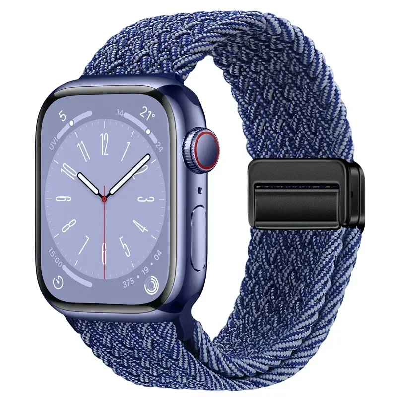 Nylon Braided Loop Strap with Magnetic Buckle