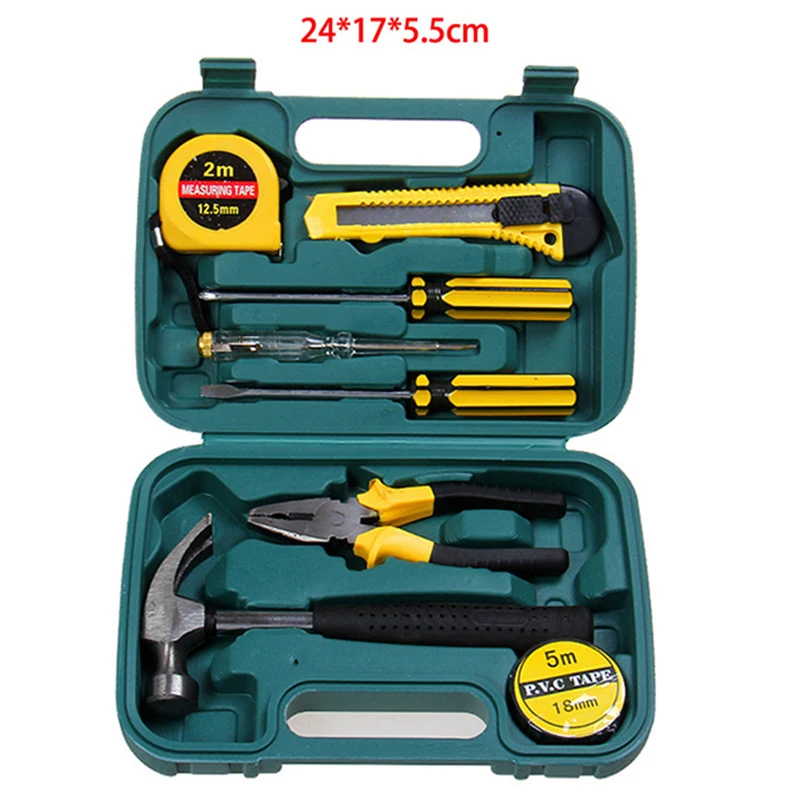 

For Car Outdoor Household 1 Set Car Emergency Repair Auto ToolboxSocket Wrench Screwdriver Safety Hammer Car Maintenance Kit