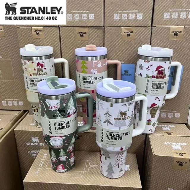 Stanley Fashion 30oz/40oz Tumbler With Handle Leopard Tumbler With Straw  Lids Stainless Steel Coffee Tumbler Termos Cup Car Mugs - AliExpress