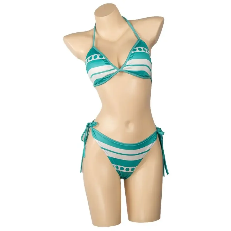 COSWHO Nami Cosplay Bikini Nami Tattoo Costume Set - View #8