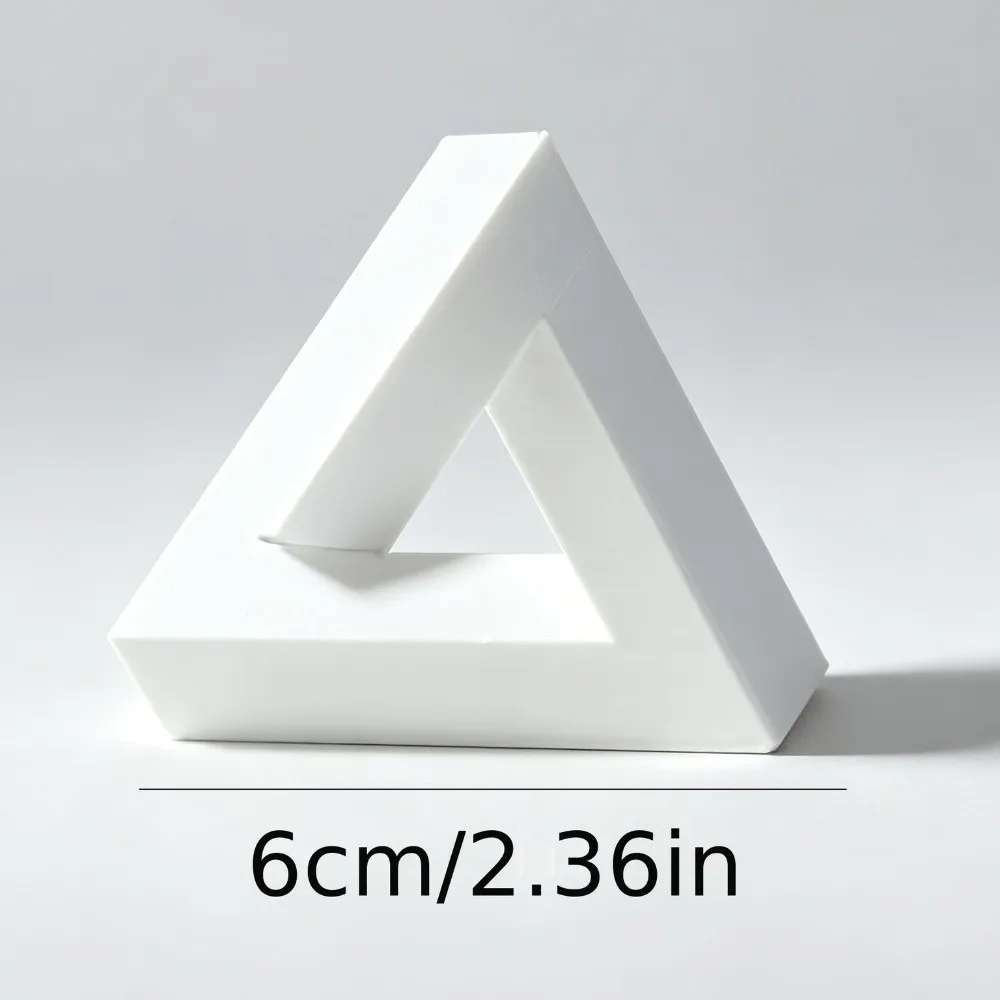 3D Printed Minimalist Impossible Triangle Illusion Ornament