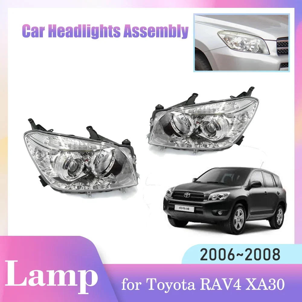 

Автомобильная фара в сборе для Toyota RAV4 XA30 Vanguard 2006 ~ 2008 2007, передняя противотуманная фотолампа, галогенная боковая лампа, аксессуары
