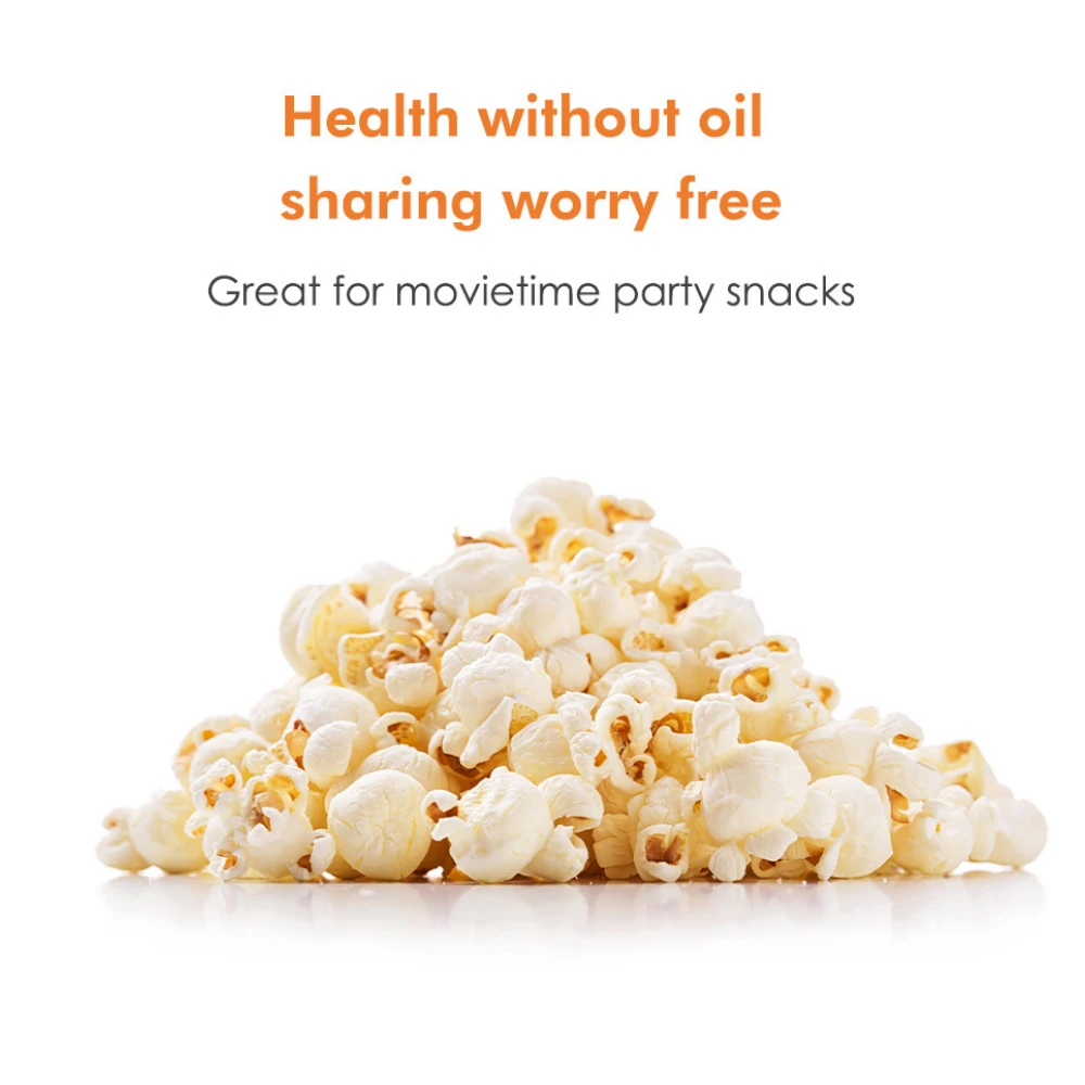 1200W Mini Popcorn Machine Electric Popcorn Maker Healthy Hot Air Oil-Free Corn Popcorn Snack Maker for Home Cinema Kitchen 5