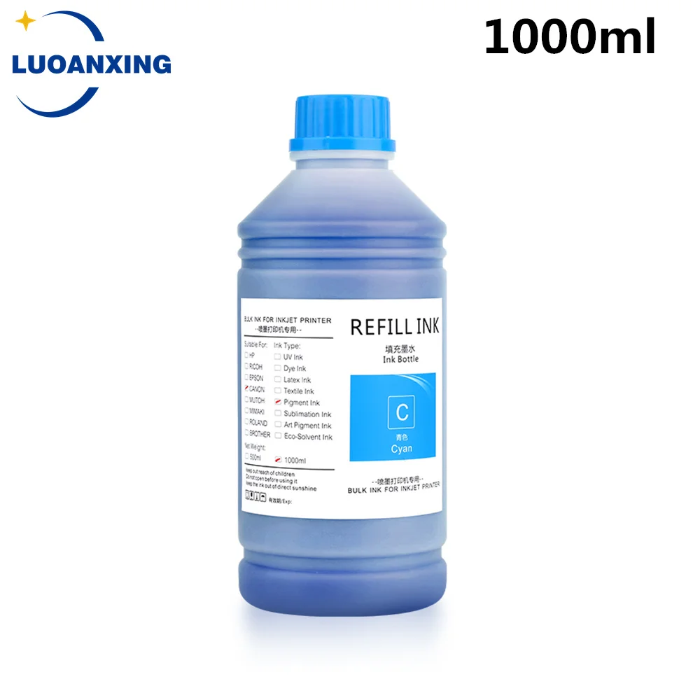 Pigment Ink for Canon PFI-107 PFI-120 PFI-320 PFI-102 PFI-707 PFI-710 TM-200 TM200 TM-205 TM-300 TM-305 iPF670 iPF680, 1000ml