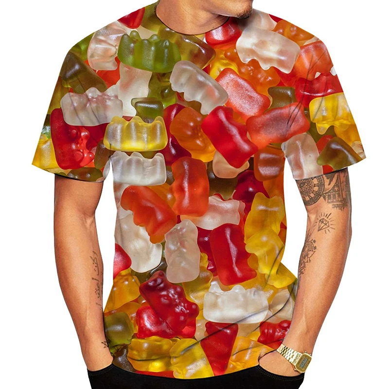 Candy Chocolate 3D Print Streetwear T Shirt