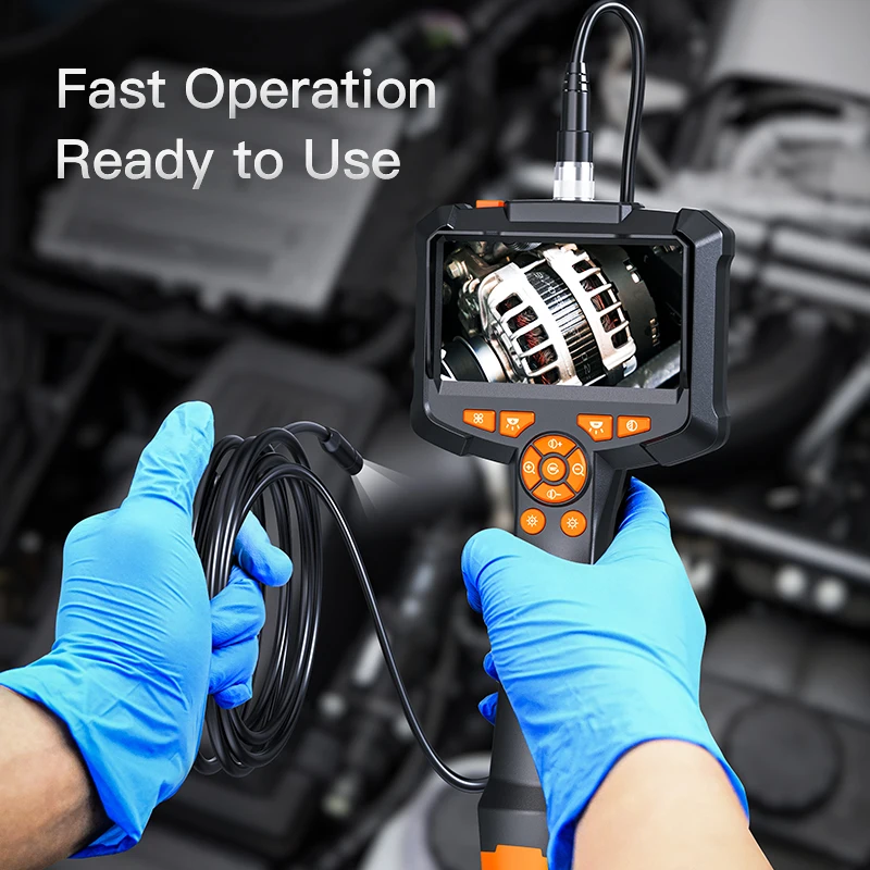 Endoscope Camera INSKAM 4.3 Inch IPS Screen Industrial HD1080P Single Lens Pipe Inspection Borescope for Checking Car Sewer