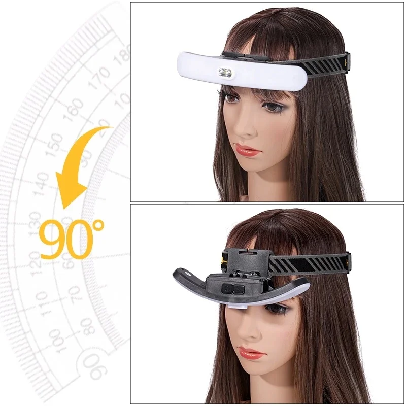 LED 래쉬 라이트 헤드 램프 충전식 속눈썹 연장 접목 램프 눈 보호 라이트 그림자없는 네일 아트 눈썹 립 문신