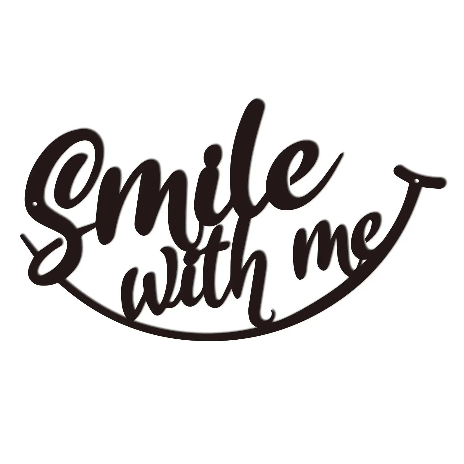 

Рекламная акция, 1 шт., металлическая настенная подвесная картина «Smile with Me», настенные декорации, металлическая гостиная, Настенный декор с буквами, современная жизнь