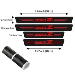 Car Interior Guard Sticker for Trunk Door Threshold - Durable Decorative Film for Entry Pedal Protection (4Pcs door sill)