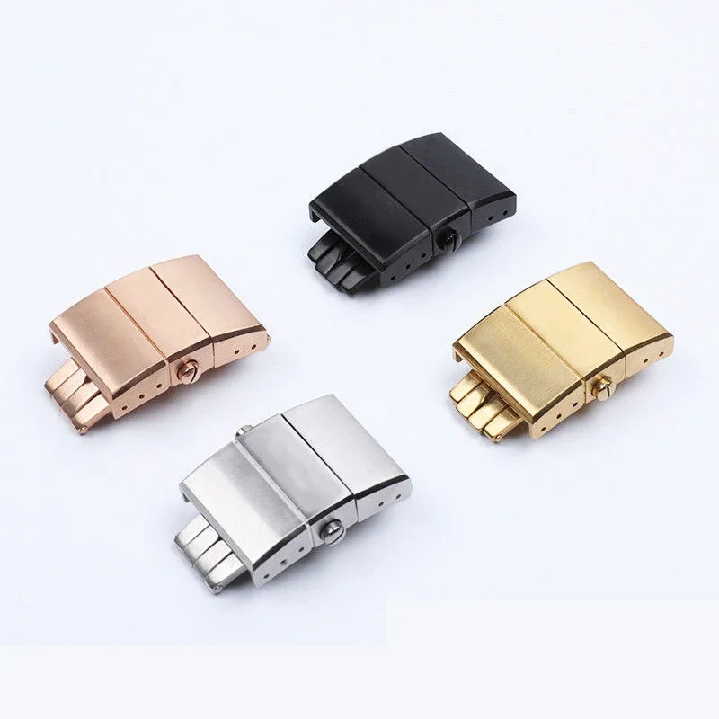 Accessori Per Orologi Per Ulysse Nardin Atena Chiusura Per Orologio 20Mm Fibbia Per Cinturino In Gomma Fibbia A Farfalla In Acciaio Inossidabile Massi