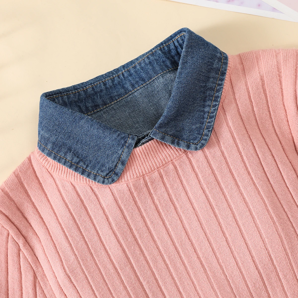 Blauer, gewaschener Denim-Kragen für Damen, spitzer Kragen, Fake-Kragen, professioneller, lässiger, vielseitiger Dekorationskragen im Halbhemd-Stil – Detail 12