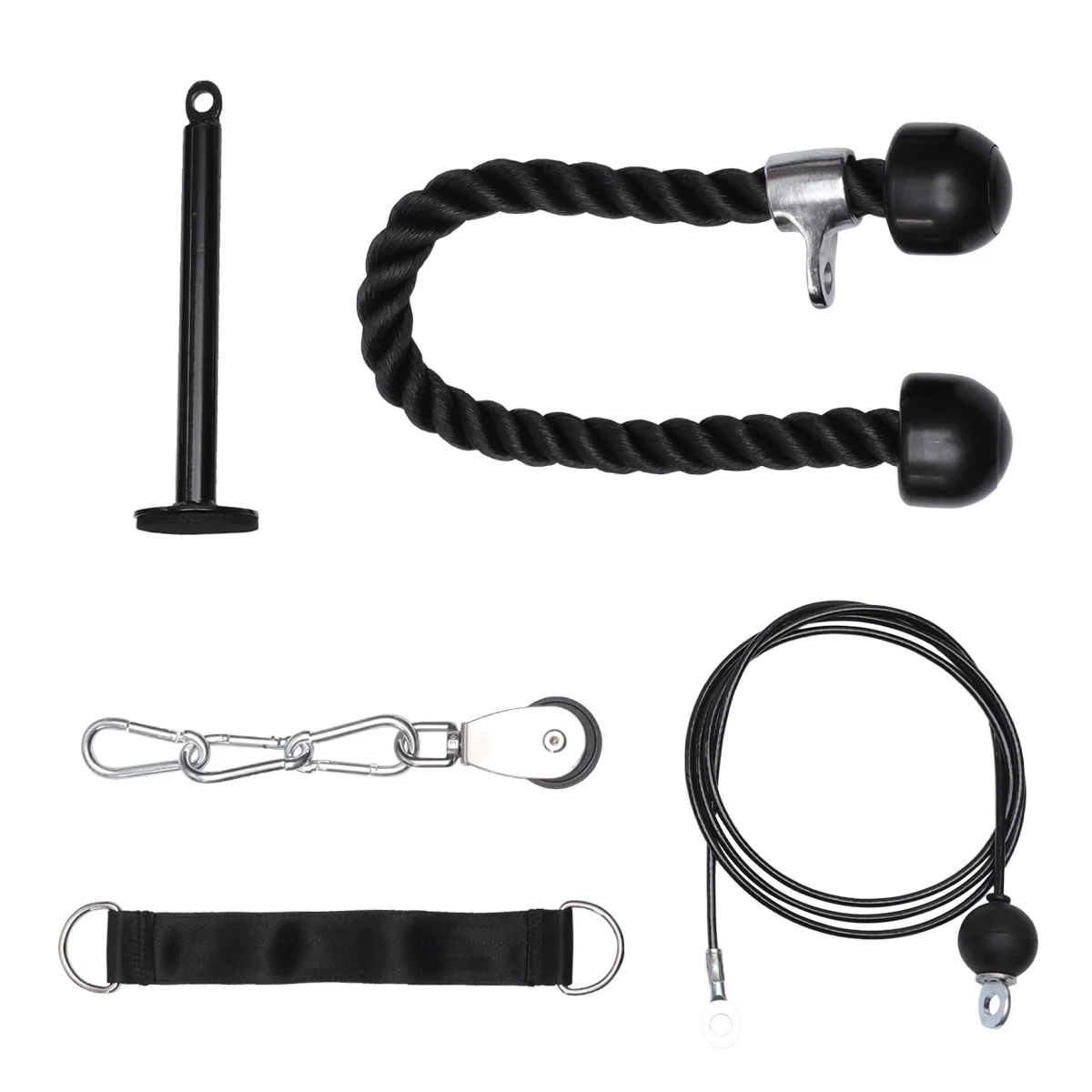

Fitness Equipment Set Arm Exercise Tool Professional Trainer Kit Tools Heavy Durable Pulley System Workout Metal Man