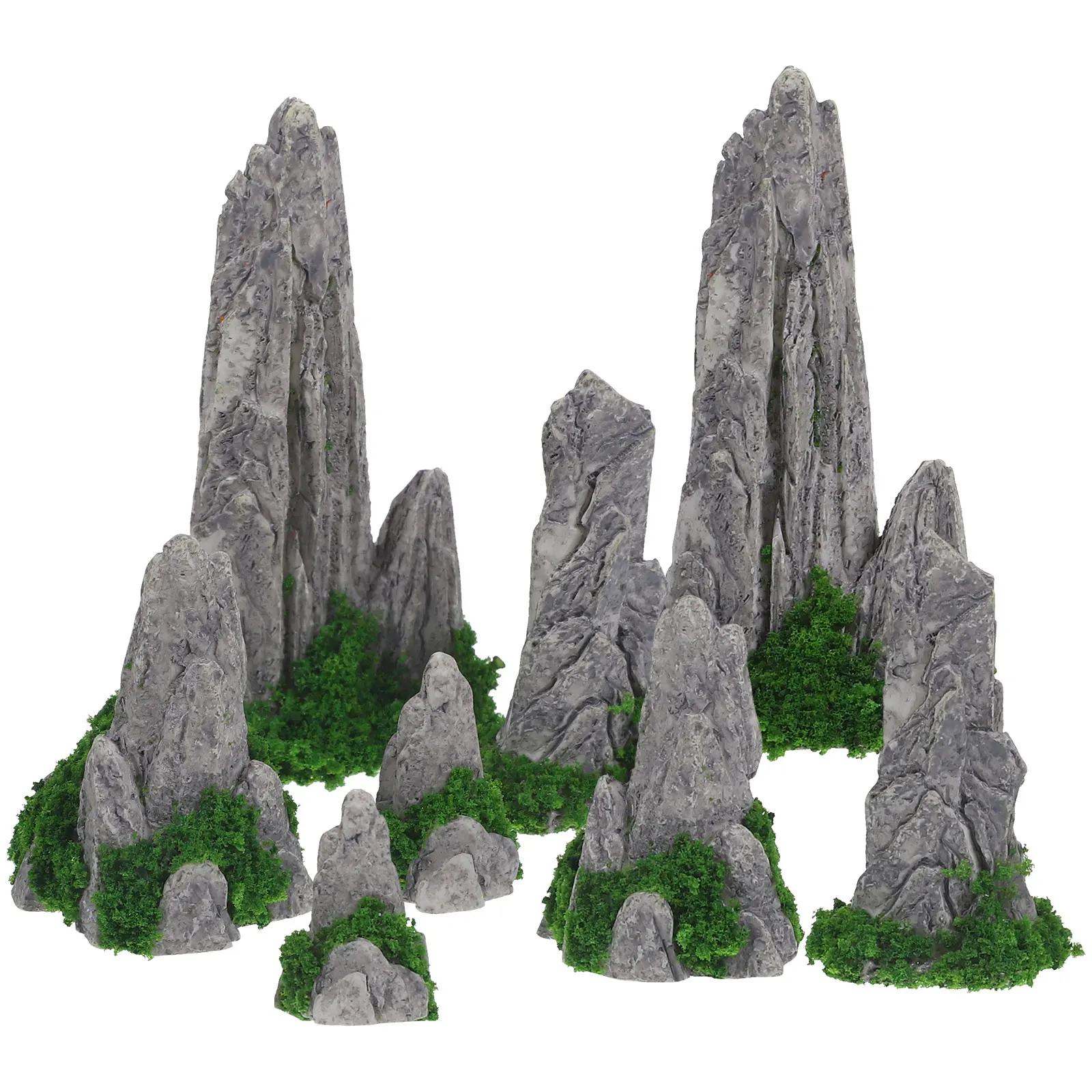 8 ks rockery dekorace mikro krajina outdoorové sad mini rockery okrasa ožehavý hora statua domácí dekorace