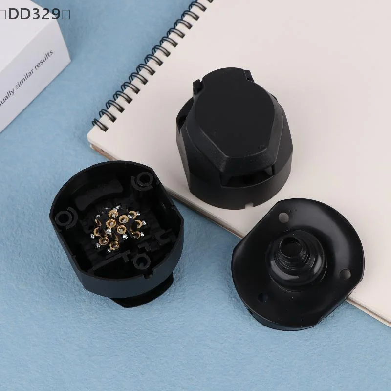 〔DD329〕Towing Socket Plug Car Accessories 13Pin 12V Euro Round Trailer Caravans Socket Electrical Connector Adapter