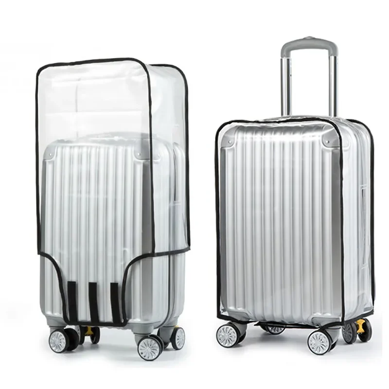 Luggage Cover Transparent PVC Luggage Covers Waterproof Trolley Suitcase Dust Cover Dustproof Travel Organizer Accessories luggage cover