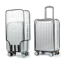 Luggage Cover 2023 Transparent PVC Luggage Covers Waterproof Trolley Suitcase Dust Cover Dustproof Travel Organizer Accessories 1