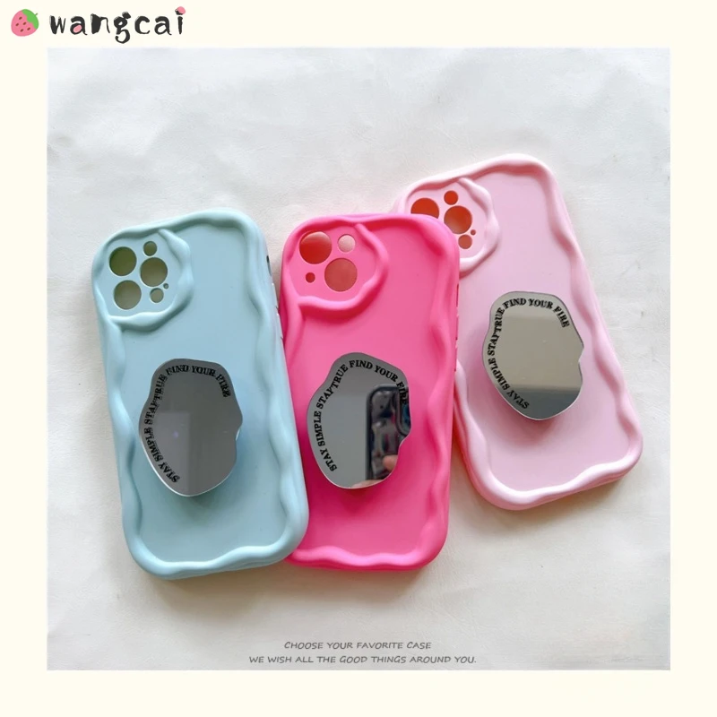 Per Redmi K60E K60 Pro K50 Ultra K50 K40 K30 Pro K40S K30 Ultra 9T Cream Edge Candy Color Creative Mirror Staffa Custodia Per Telefono