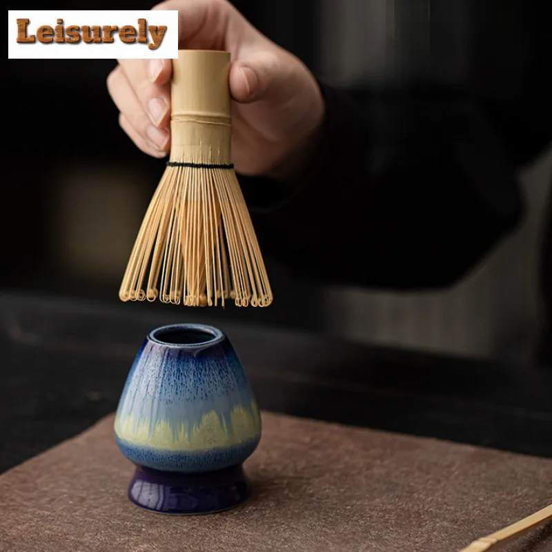 Wire Drawing Tea Set Complete Set Matcha Beater Japanese Matcha Set Kit Green Tea Powder Tea Soaking Tea Holder Matcha Tool Set