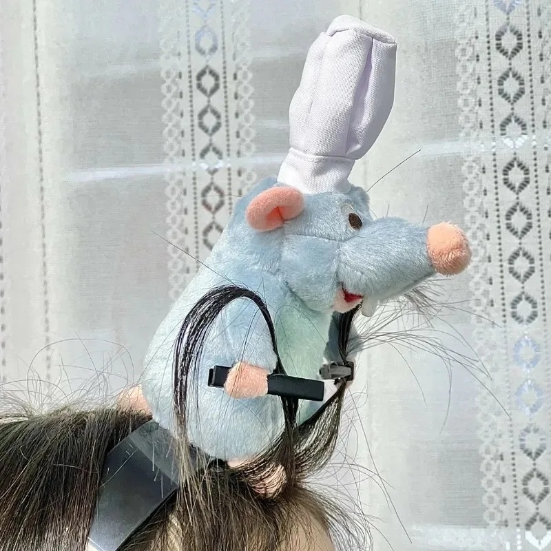 Kawaii hairband cute blue mouse headband wide-brimmed hairpin cartoon headband for washing face plush hair accessory gifts