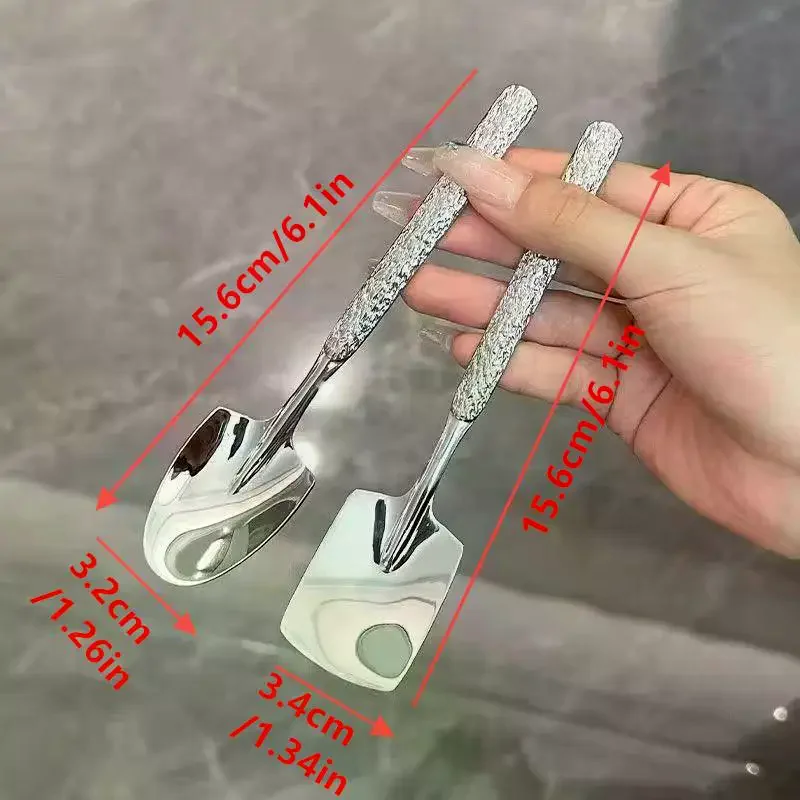 Stainless Steel Watermelon Spoon Ice Crack Shovel Spoon Coffee Spoon Dessert Spoon Cake Spoon Ice Cream Spoon Soup Spoon