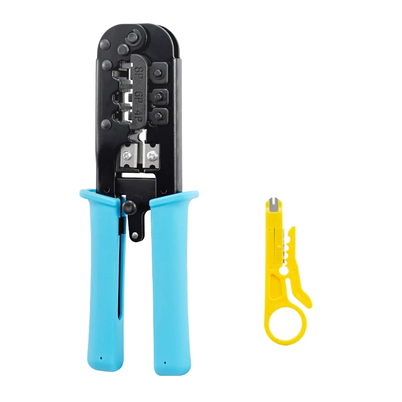 

RJ45 Crimper RJ11 RJ45 Crimping Tool Ethernet Network LAN Cable Crimper Cutter Stripper Plier for 6P 8P RJ-11/RJ-12 RJ-45