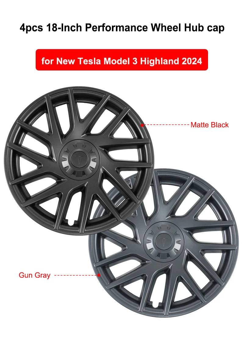 Tesla 2024 Model 3 Highland Rad abdeckungen für 18 Zoll Photon Rad