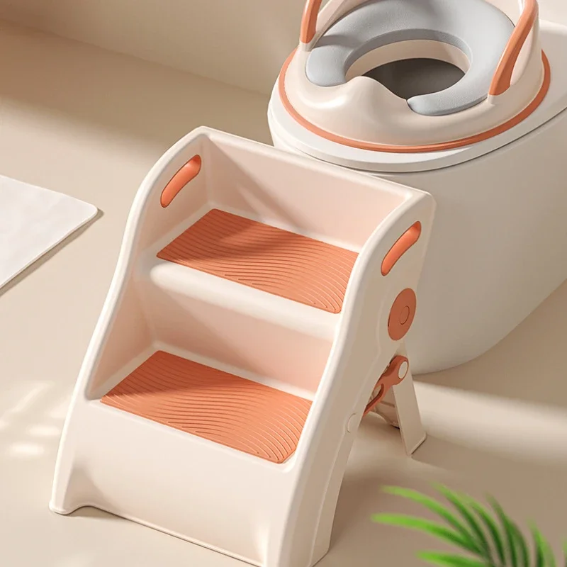 Adjustable Anti-Slip Step Stool for Toddlers Bathroom Safety Climbing Stool Non-Skid Base Kids Washing Training Age 2-6 step stool
