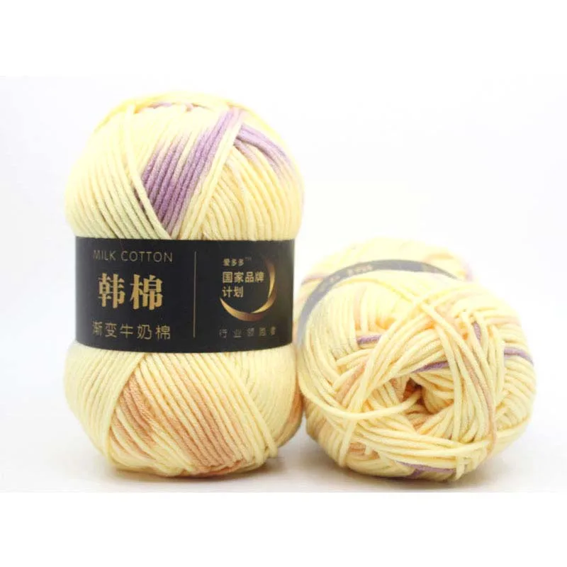 DIY Knit 100g/Ball Wool Crochet Milk Cotton Knitting Yarn Accessories Socks Crocheting On offer Art Sewing WY44 2