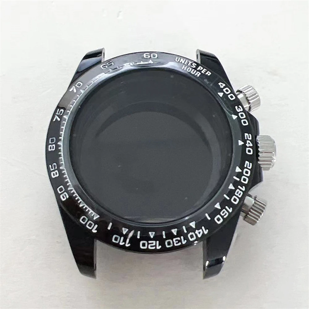 39mm Simple Fashion Sapphire Glass Watch Case Transparent Plastic Watch Case for VK63 Quartz Movement