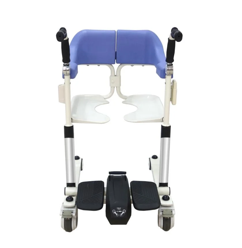Electric Patient Transfer Lift Multifunctional Open Up Wheel chair Mobile Seat Bed Disabled Elderly Toilet Commode chair